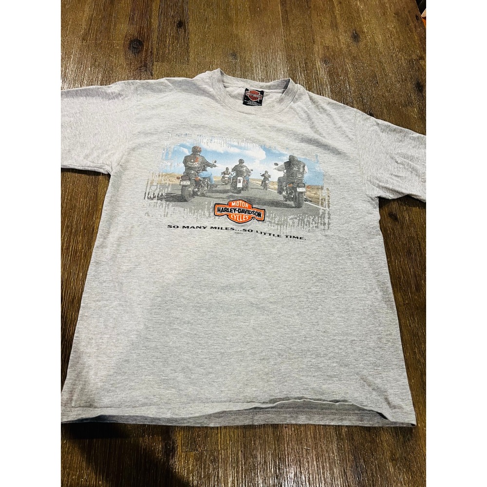 Vintage 1998 Harley Davidson Al Muth Wisconsin T Shirt Gray Mens L Hanes Beefy T